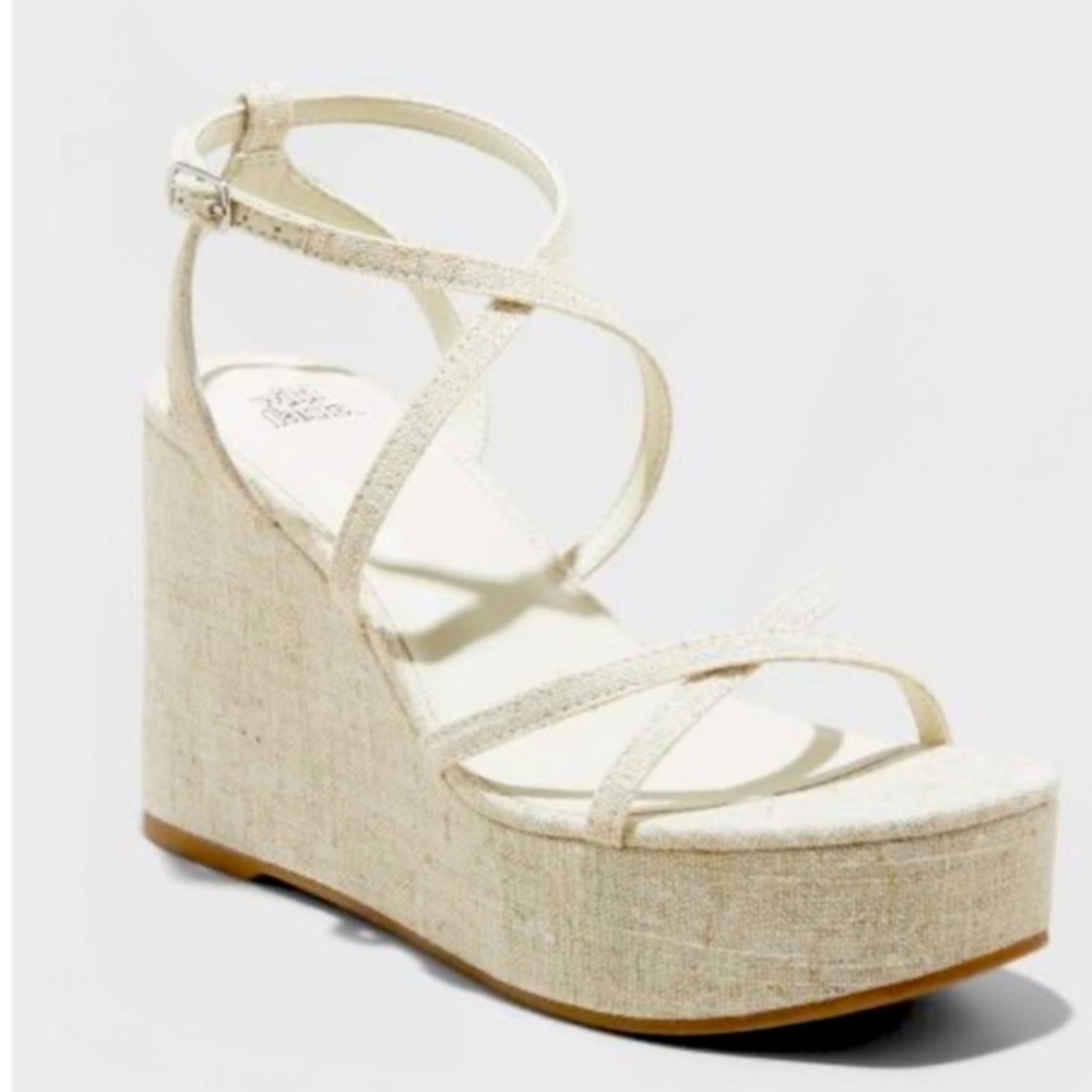 Wild Fable Ronnie Strappy Platform Wedge Heel Memory Foam Insole New size 11